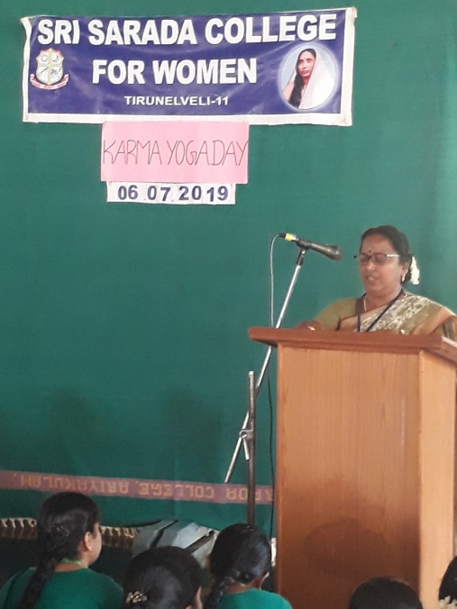 SPEECH ON KARMA YOGA DAY-6.7.2019